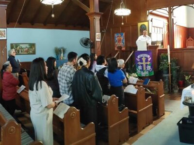 Bishop Alexander Wandag officiates the Holy Mass (Babang Luksa ng Bayan), April 26.
