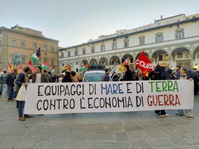 Striscione manifestazione 30 aprile 2026 a SS. Annunziata