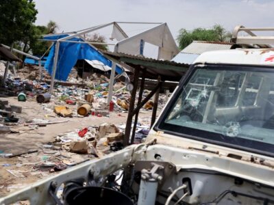 l'ospedale di Lankien dopo il bombardamento del febbraio scorso